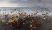 Hendrik Cornelisz. Vroom Day seven of the battle with the Armada, 7 August 1588. oil painting on canvas
